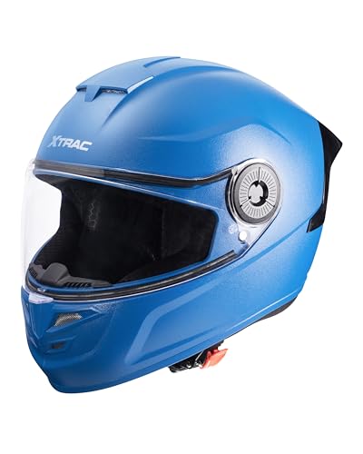 Image of Xtrac Arc Full Face Helmet - ISI Certified Bike Helmet for Men & Women | High-Impact ABS Shell | Clear Scratch-Resistant Visor | Comfortable Inner Padding | Secure Chin Strap for Safe Riding