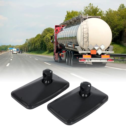 2 Stück Traktor Spiegel Universal, 28,5 x 17 cm PVC Rückspiegel mit Gehäuse Halterung Landwirtschaft, Rückspiegel Landtraktor, für Landmaschinen, verstellbarer Spiegel Traktor