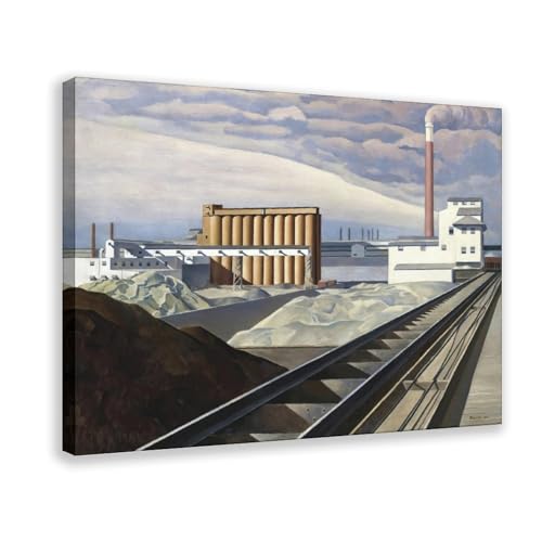 Cadre à suspendre avec poster paysage Charles Sheeler pour habiller un mur vide