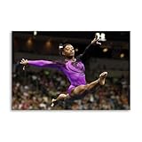 SIMONE BILES Poster, dekoratives Gemälde, Leinwand, 