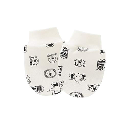 NVOQILIN Einfarbige Kratzhandschuhe für Babys, weiche Baumwollhandschuhe, Neugeborene für Gesicht, Kratzer, Hände