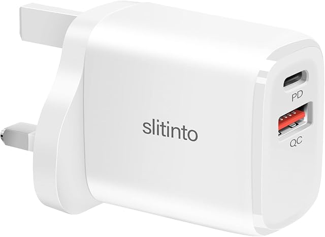 USB Charger, slitinto 20W USB C Wall Charger, 2 Ports PD & QC 3.0 Power Adapter, Charger Plug Fast Charging for i Phone 13/13 Mini/13 Pro/13 Pro Max/12, Samsung S21/S20, Huawei P30/P20