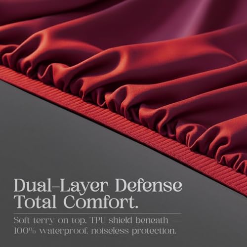 Image of Utopia Bedding Cotton Waterproof and dustproof Water absorbant Terry Fitted Mattress Protector (72x78 inches)