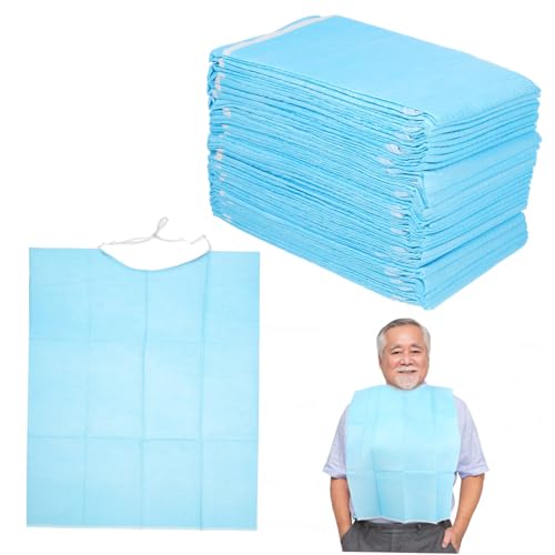 FRCOLOR 90 Piezas bolsillo de arroz para los ancianos protectores de ropa de adulto baberos de restaurante babero adulto baberos adultos materiales de enfermería portátiles plastico blando