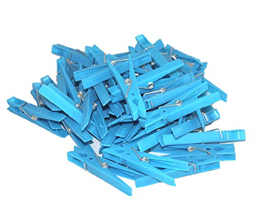 Pinzas para la ropa (50 unidades), color azul Cover