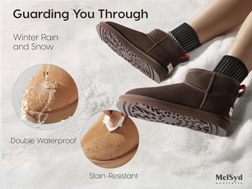 Image of 100% Sheepskin Mini Boots with Arch Support Options: Warm to -22F