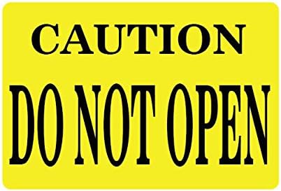 VVWV Caution Do Not Open Sign Sticker for Public Private Hospital Clinic Office Shop Factories Signage Size L X H 17 X 11 cm