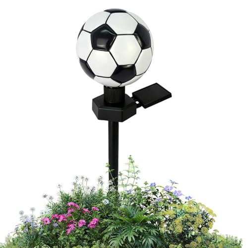 Luces solares decorativas para terraza y patio con diseño de fútbol brillante