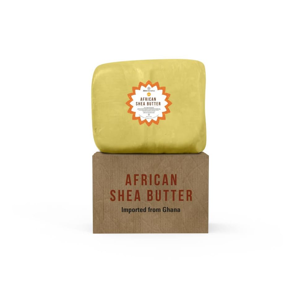 Raw African Shea Butter Bulk, Unrefined Natural Organic Moisturizer (Yellow, 5 lbs Bulk)