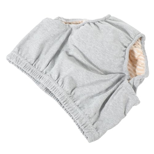 Holibanna Pañal a prueba de fugas reutilizables pañal reutilizable masculino incontinencia comenzar pantalón urinario para adultos para hombres algodón Grey
