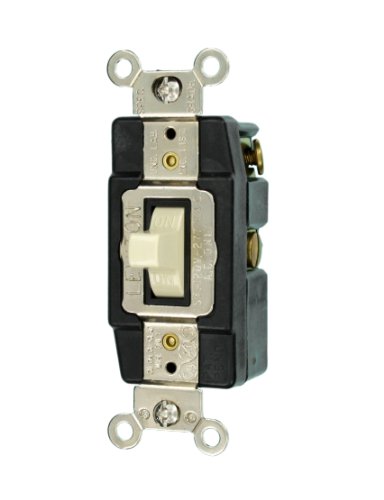 Leviton 15 Amp, 120/277 Volt, Toggle Double-Throw Ctr-OFF Momentary Contact Single-Pole AC