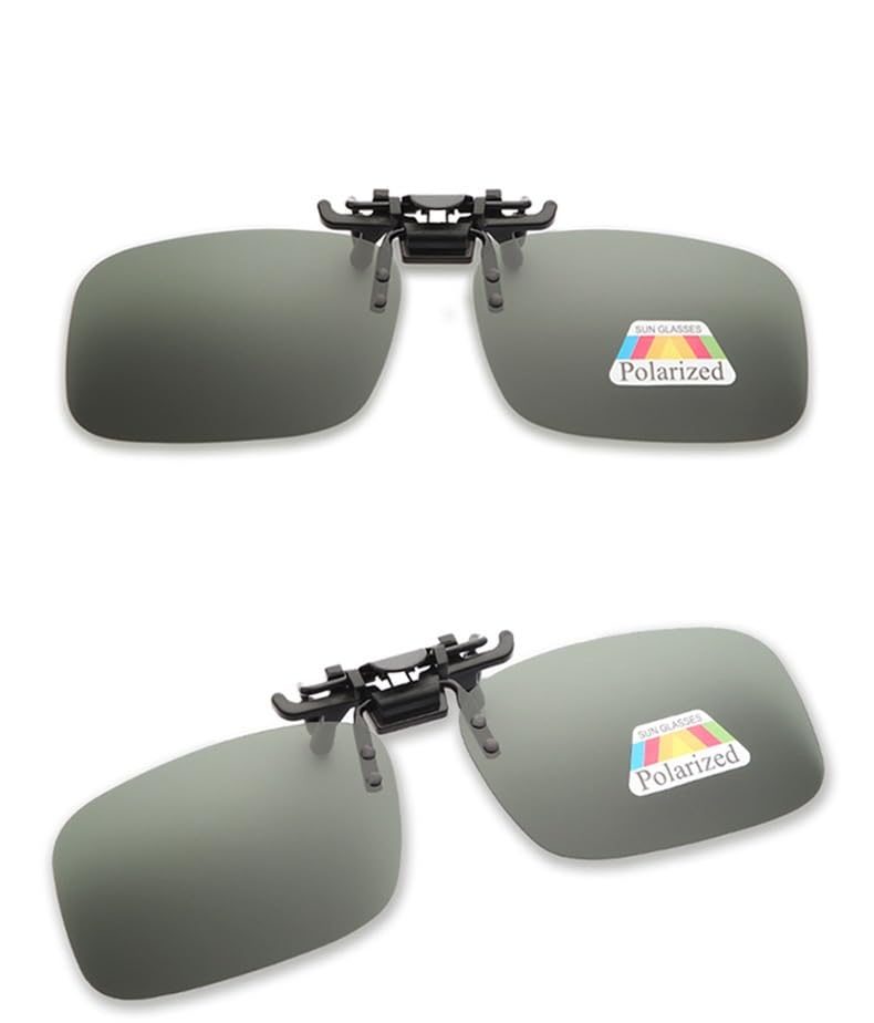 Polarized Clip-on Sunglasses Anti-Glare Flip up Driving Sunglasses for Spectacles (Pack of 1)