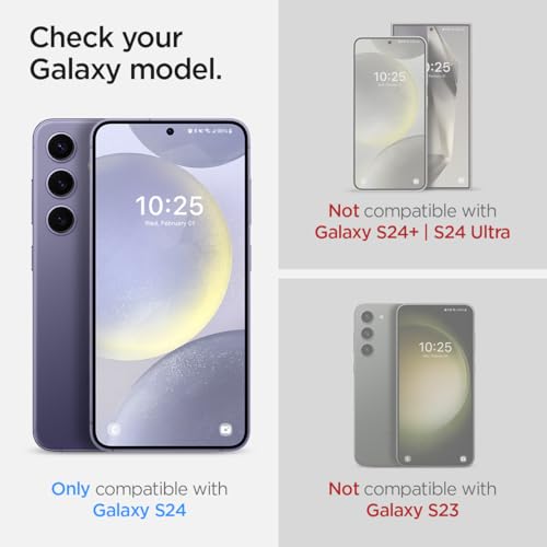 Image of Spigen EZ Fit Optik Pro Tempered Glass Camera Lens Protector Guard for Galaxy S24 (Black) - 2 Pack