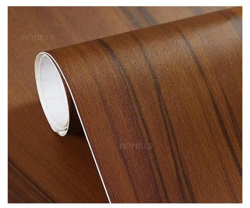 Image of HOME13 Self Adhesive Wood Grain Wallpaper for Furniture Vinyl Sticker Wooden Door Desktop Wall Paper Kitchen Wallpaper (2 feet by 12 feet, Black Brown Wooden)