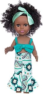 Nice2you 14inch Black Girl Doll African American Baby Play Dolls for Kids Perfect for Birthday Gift
