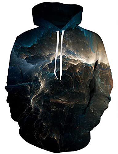 Hgvoetty Hoodies for Men Space Clothing for Women Unisex Adult Graphic Sweatshirts 3D Hooded Sweater Small