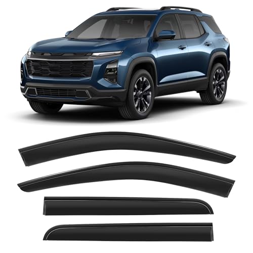 Image of Shatterproof Taped-On Window Deflectors for Chevy 2025-2026 Equinox (NOT for EV),Out-Channel Rain Guards, Window Visors for Cars, Vent Deflector, 4pcs