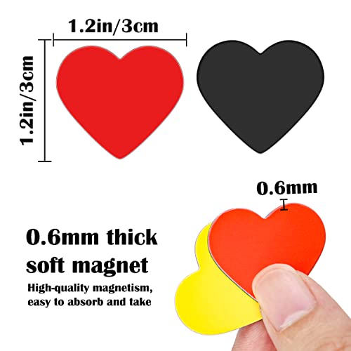 120 imanes decorativos de corazón para refrigerador miniatura 3