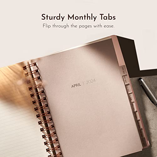 2023-2024 Planner Weekly And Monthly – 23-24 Small Pink Academic Weekly Planner - Twin Wire Binding With Month Tabs - June 2023 To July 2024-6.5 X 8.5 #TOP6
