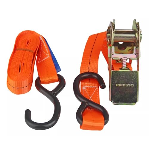 Kit com 4 Conjuntos de Catraca com Cinta de Amarração - 3mt, 800kg - Ideal para Náutica, Motos, Barc