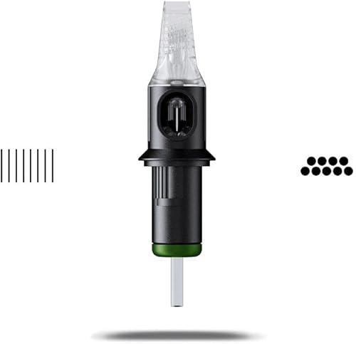 Miniatura 14 de Cheyenne Agujas de cartucho de tatuaje capilar, desechables, suministros de tatuaje profesional, caja de 20 unidades, #10 (0.012 in) 7 Bugpin Round