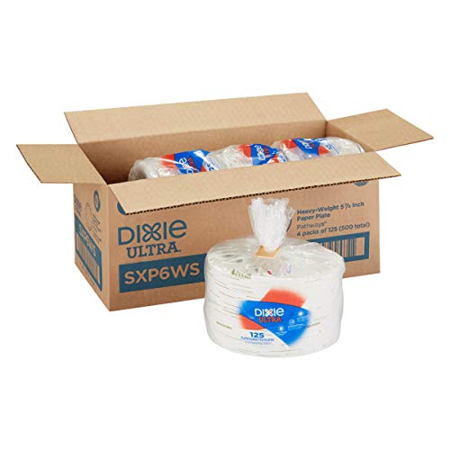 Georgia-Pacific Dixie Ultra Heavy-Weight 6" Paper Plate By Gp Pro (Georgia-Pacific); Pathways; Sxp6Ws; 125 Plates Per Pack; 4 Packs Per Case #TOP1