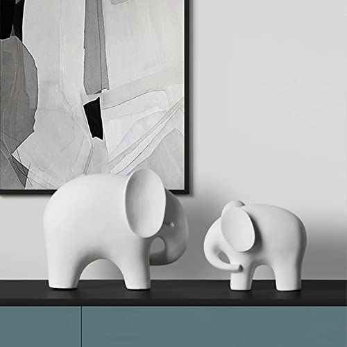 Estatua Elefante Decorativa Cerámica Moderna Pequeña miniatura 4