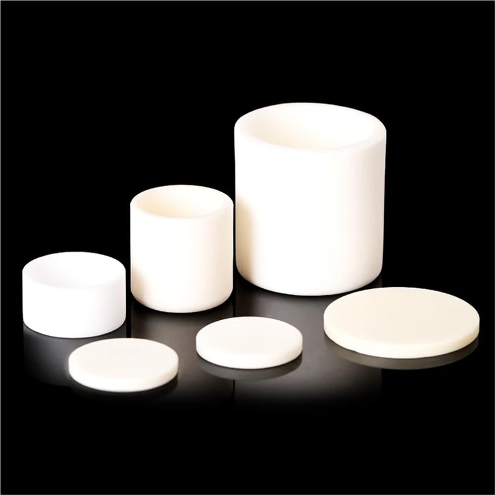 High-Density Alumina Cylindrical Moulds with Lid - 0.8 to 70ml Melting Crucible for Industrial and Laboratory Use(16 x 20mm x 3)