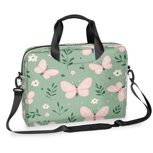 Maletín para portátil 15.6 pulgadas Mariposas rosa miniatura 1