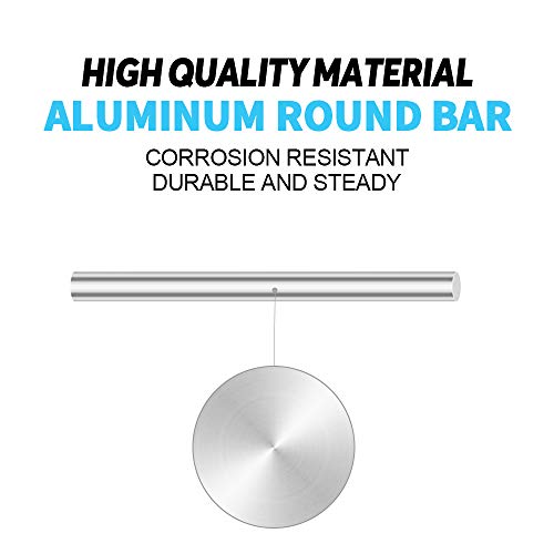 Image of Glarks 18Pcs Aluminum Solid Round Rod Lathe Bar Stock Assorted for DIY Craft Tool, Diameter 2.5-8mm Length 100mm