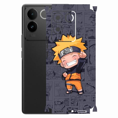 Image of AtOdds - Compatible for VIVO IQOO Z7 PRO (5G) - Mobile Back Skin Sticker - Lamination - Back Screen Guard Protector Film Wrap (Coverage - Back+Camera+Sides) (Design - Naruto)