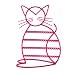 Cat Shape Metal Wire Earring Holder / Earring Tree / Earring Oraganizer / Earring Stand / Earring Display (Pink)