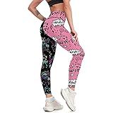 Cerburny Women's Athletic Workout Leggings High Waisted 4-Way Stretch Yoga Pants Running Exercise Happy Pants