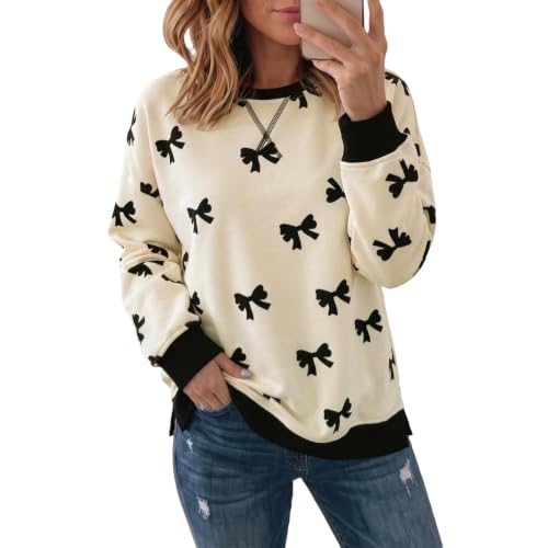 Polka Dot Sweatshirt Women Color Block Y2K Crewneck Sweatshirt Sweatshirts - image 1