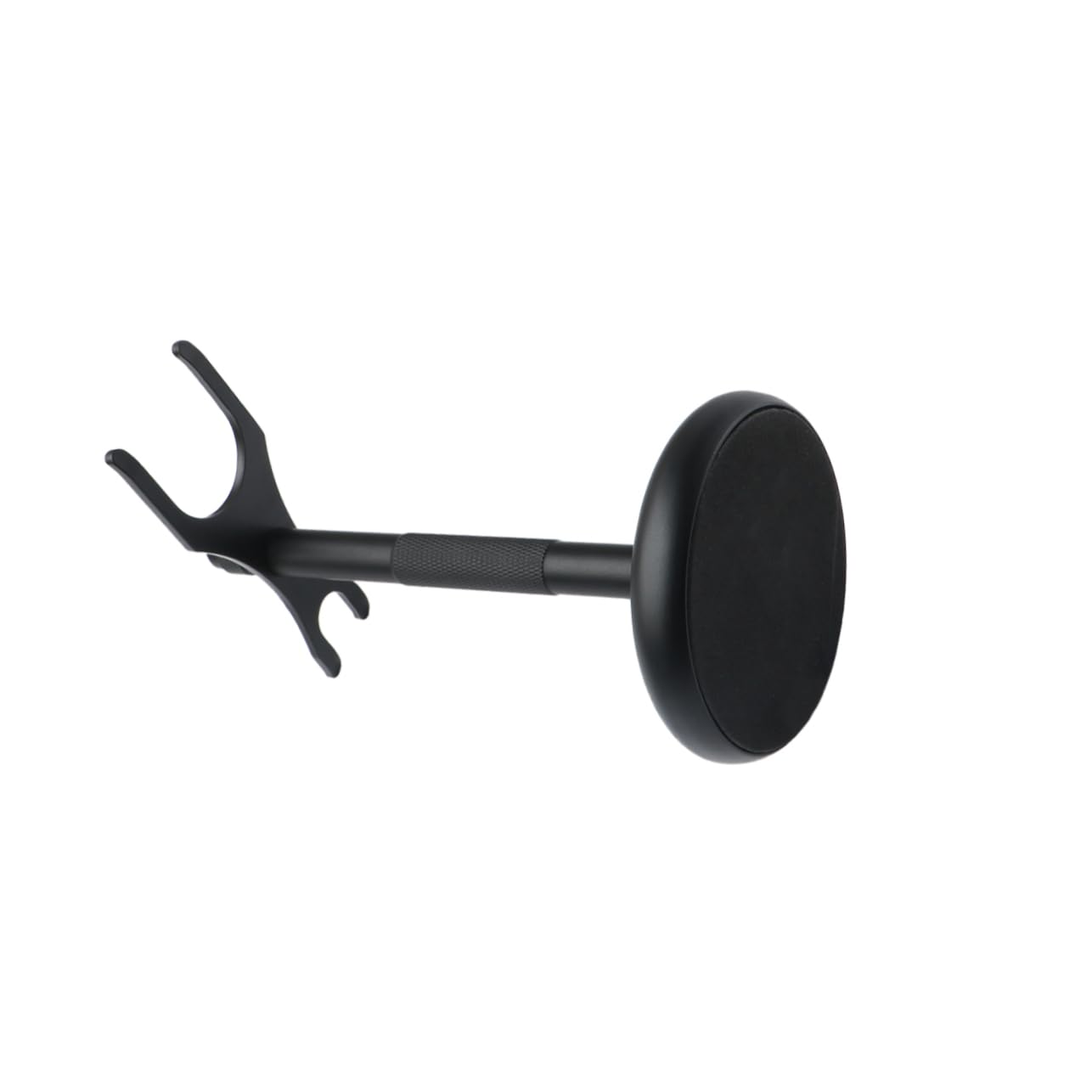 BESTYASH Beard Shaving Accessories Zinc Alloy Razor Storage Rack with Dual Bracket Design Elegant Black Shaving Stand for Razor and Brush Organization Bathroom