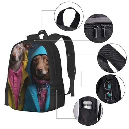 Commuter Unisex Dogs Raincoats Fashion Pets Backpack Spacious Compartments Work Essentials Casual Outings & Trips 17 Inch4