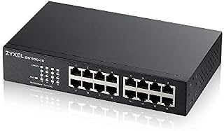 Zyxel 16-Port Gigabit Ethernet Unmanaged Switch - Fanless Design [GS1100-16 v3]