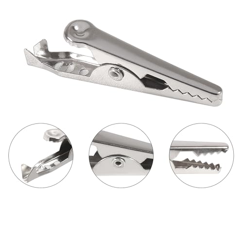 Image of 150PCS Mini Metal Alligator Clip Mini Clamps Alligator Clips 28mm 35mm 45mm Multipurpose Crocodile Clamps for Electric Testing Battery Testing(28mm 35mm 45mm)