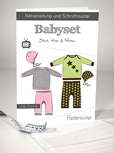 Schnittmuster und Nähanleitung - Kinder Shirt Hose Mütze - Babyset 50 bis 98
