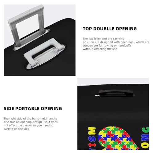 Travel Luggage Cover Autism Strong Awareness Fashion Washable Baggage Suitcase Protector Fit For Luggage Small4
