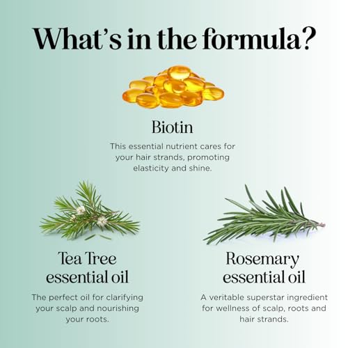 Image of Volumizing Biotin and Rosemary Shampoo - Vegan Rosemary Biotin Shampoo for Thinning Hair for Women and Men with Nourishing B Vitamins & Tea Tree Oil - Paraben Silicone & Sulfate Free (25 Fl Oz)