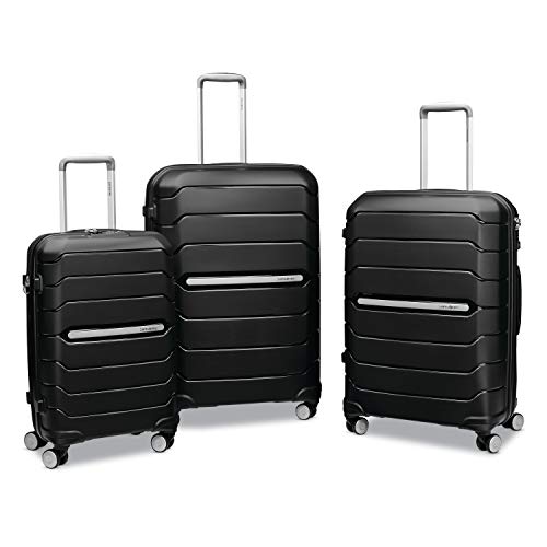 Samsonite Freeform Hardside Expandable with Double Spinner Wheels, Black, Carry-On 21-Inch
