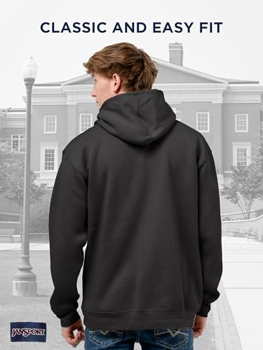 Image of JanSport NCAA Officially Licensed Rival Hoodie, Long Sleeve Unisex Sweatshirt, Cotton-Polyester Blend, Double-Layered Hood
