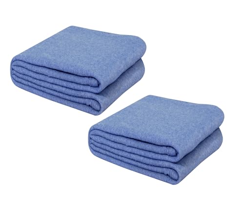 Image of Dream Living Woolen Blanket Warm and Super Soft Single Bed Blankets for All Season Multipurpose Polar Fleece /Summer 300 TC AC Blanket /Single Bed Blanket /Light Weight Blanket (Blue, Pack of 2)