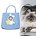 Gralara Cat Carrier Tote Bag Cat Handbag with Adjustable Shoulder Strap for Small Dogs and Cats Cute Pet Carrying Chest Bag Show Head, Bunny XL