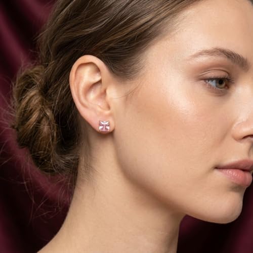 Image of ACCESSHER Gold-Tone Square Contemporary Stud Earrings | Fashion Jewellery, Valentine Gift for Girlfriend | Trendy Earrings for Women and Girls