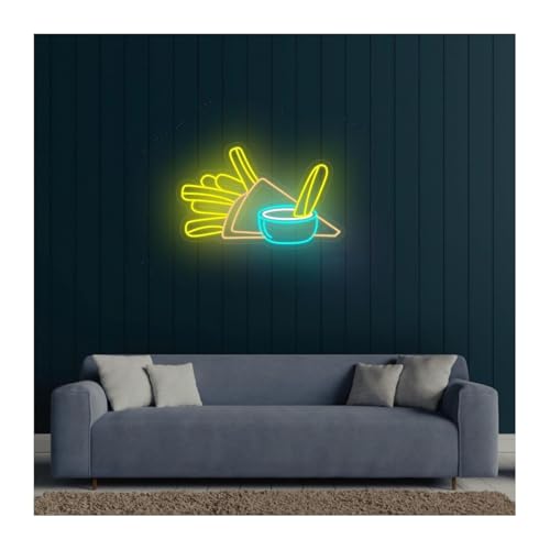Néon Bâtonnets De Pâte Frits décoratif LED pour vitrine de restaurant