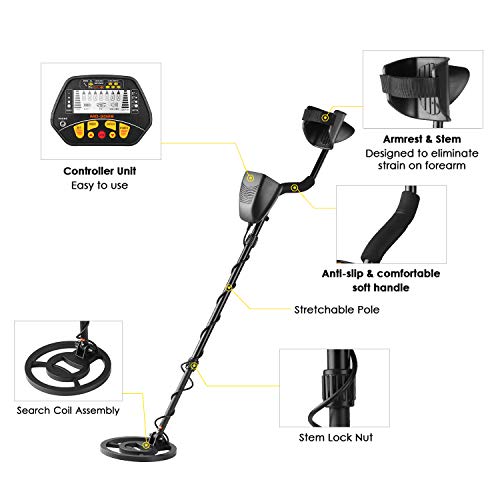 VISLONE Metaaldetector Underground Gold Finder schatzoeker met lcd-display, waterdichte zoekspoel en schep, zeer… - Image 5