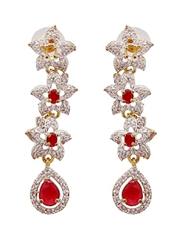 Image of Crunchy Fashion Jewellery Set for Women AD /American Diamond Necklace Set for Women and Girls.
