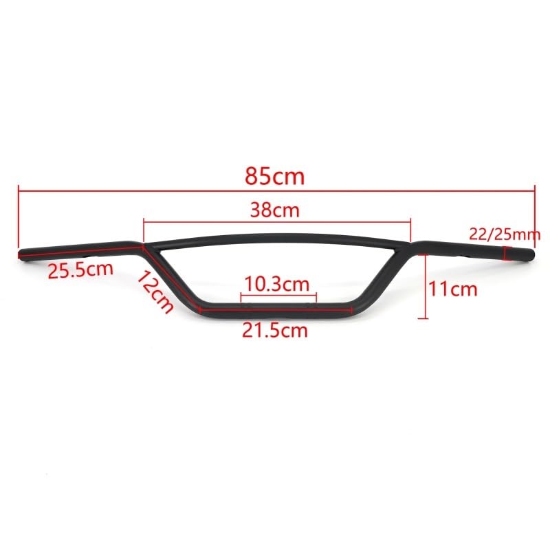 Manillar de motocicleta de 25mm en plata para Cafe Racer y Chopper 2